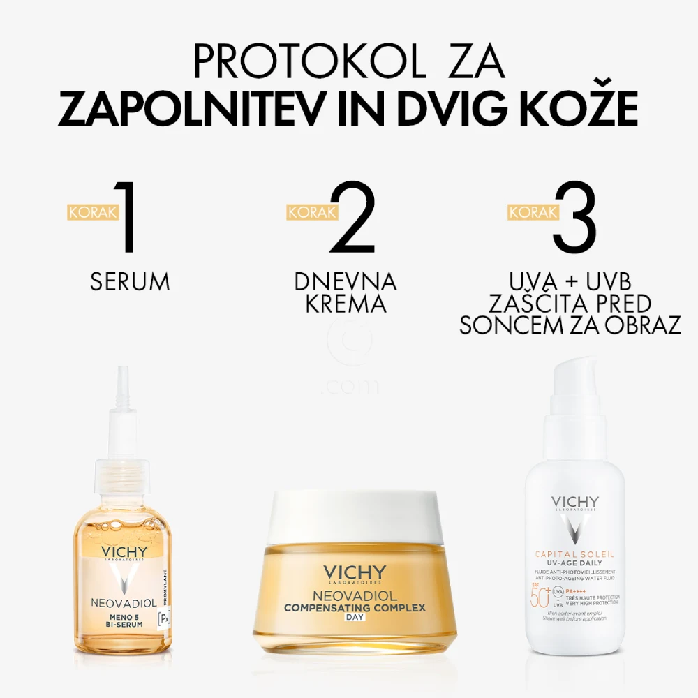 Vichy Neovadiol, dnevna nega za gostoto in polnost kože v menopavzi - za normalno in mešano kožo (50 ml)